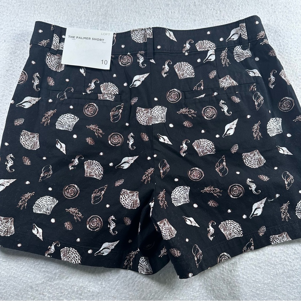 LOFT The Palmer Short Womens 10 Seashell Print Coastal Summer Shorts NWT Beach - Picture 3 of 11